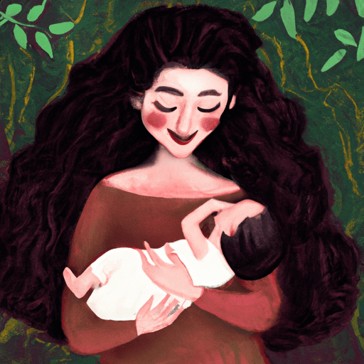 אמא חדשה ומאושרת מחזיקה את תינוקה שזה עתה נולד לאחר חווית לידה חיובית